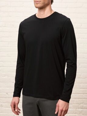 LAST DAY Pact Organic Softspun Essential Crewneck Long Sleeve Tee